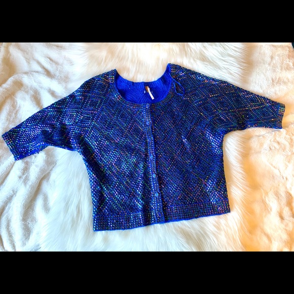 *sold* Free People Iridescent Cardigan - Picture 8 of 10